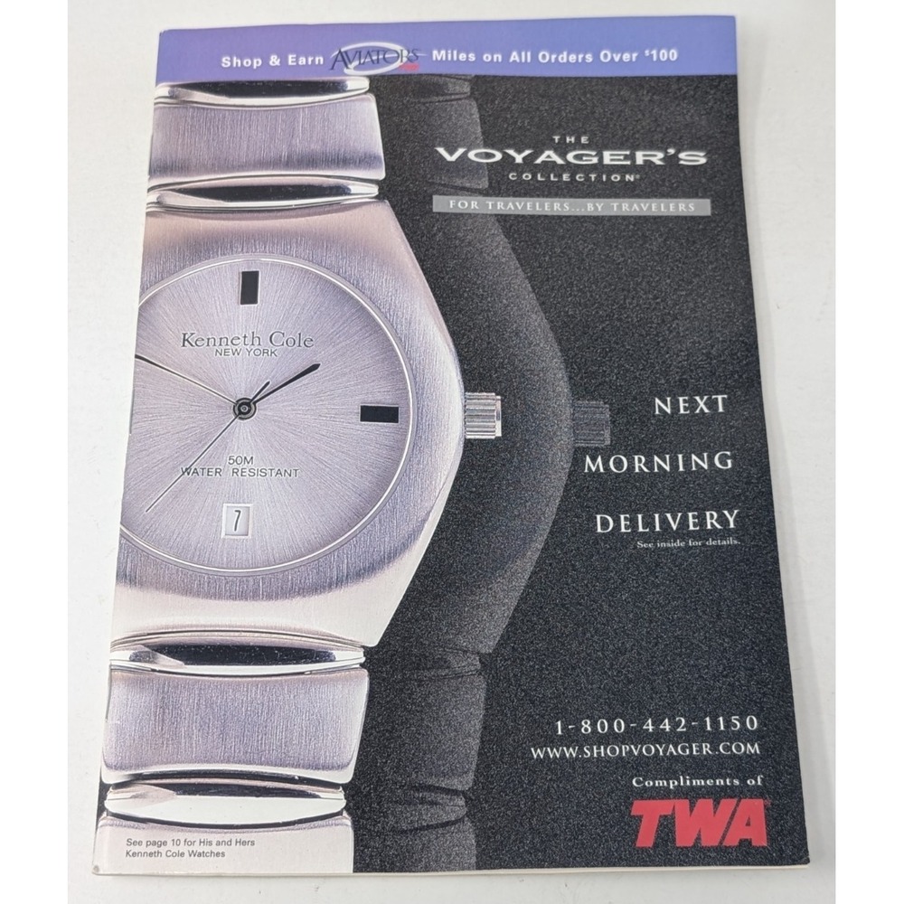TWA Voyagers In-Flight Catalog Vintage 2000 Y2K Watch Technology Computer Travel